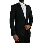 Dolce & Gabbana Black Wool MARTINI Single Breasted Blazer JKT4040-48