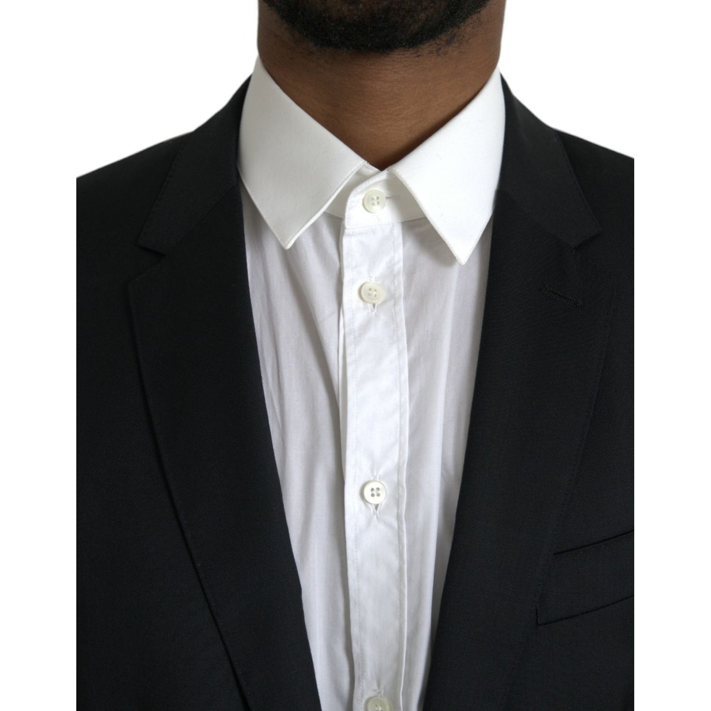 Dolce & Gabbana Black Wool MARTINI Single Breasted Blazer JKT4040-48