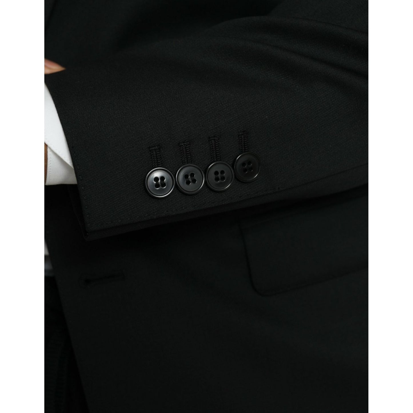 Dolce & Gabbana Black Wool MARTINI Single Breasted Blazer JKT4040-48