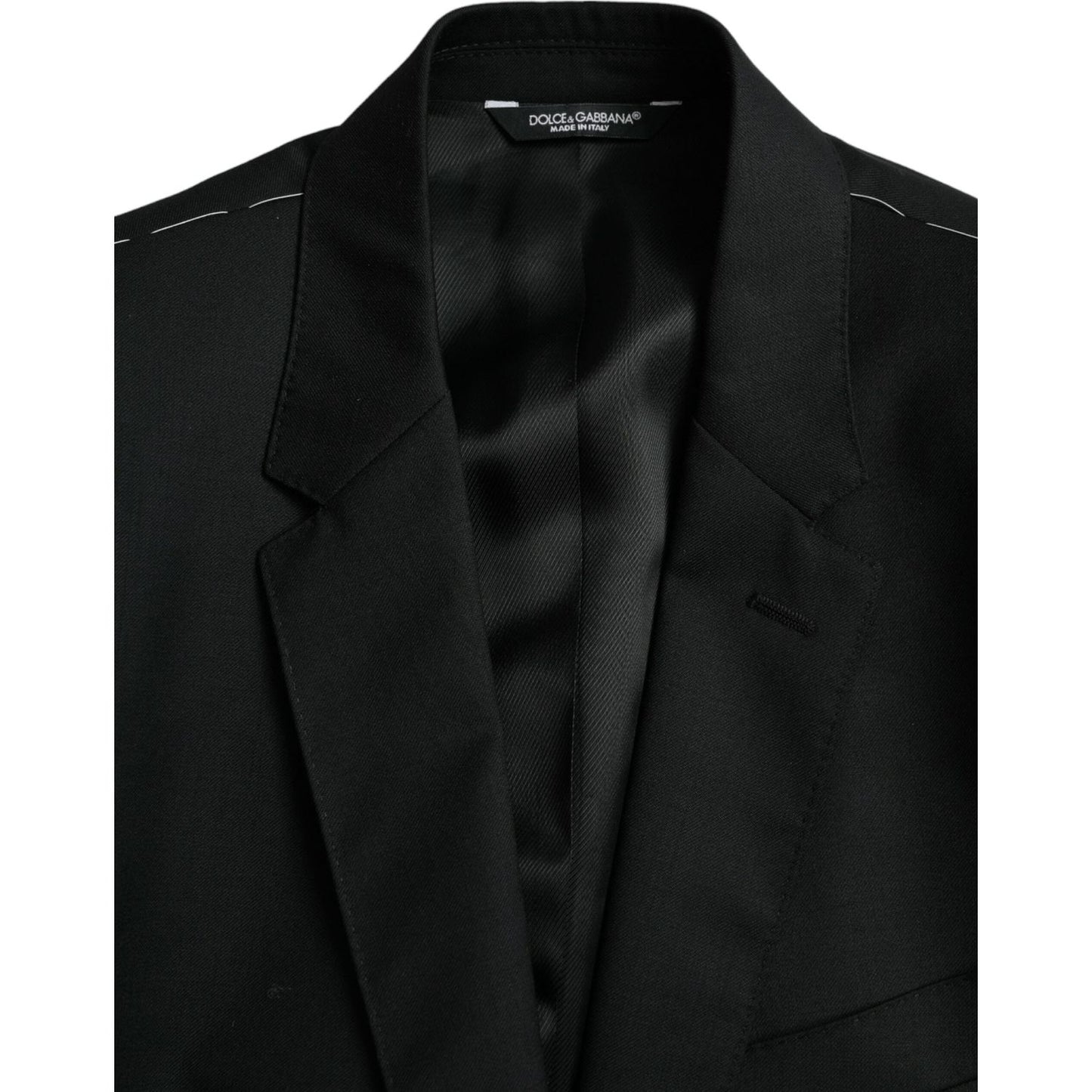 Dolce & Gabbana Black Wool MARTINI Single Breasted Blazer JKT4040-48