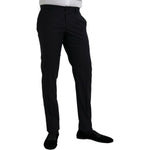Dolce & Gabbana Dark Blue Wool Slim Fit Formal Pants PAN75303-48