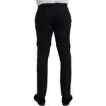 Dolce & Gabbana Dark Blue Wool Slim Fit Formal Pants PAN75303-48