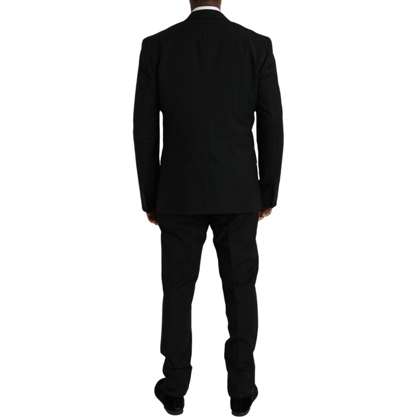 Dolce & Gabbana Black Polyester STAFF Formal 3 Piece Suit KOS2231-54