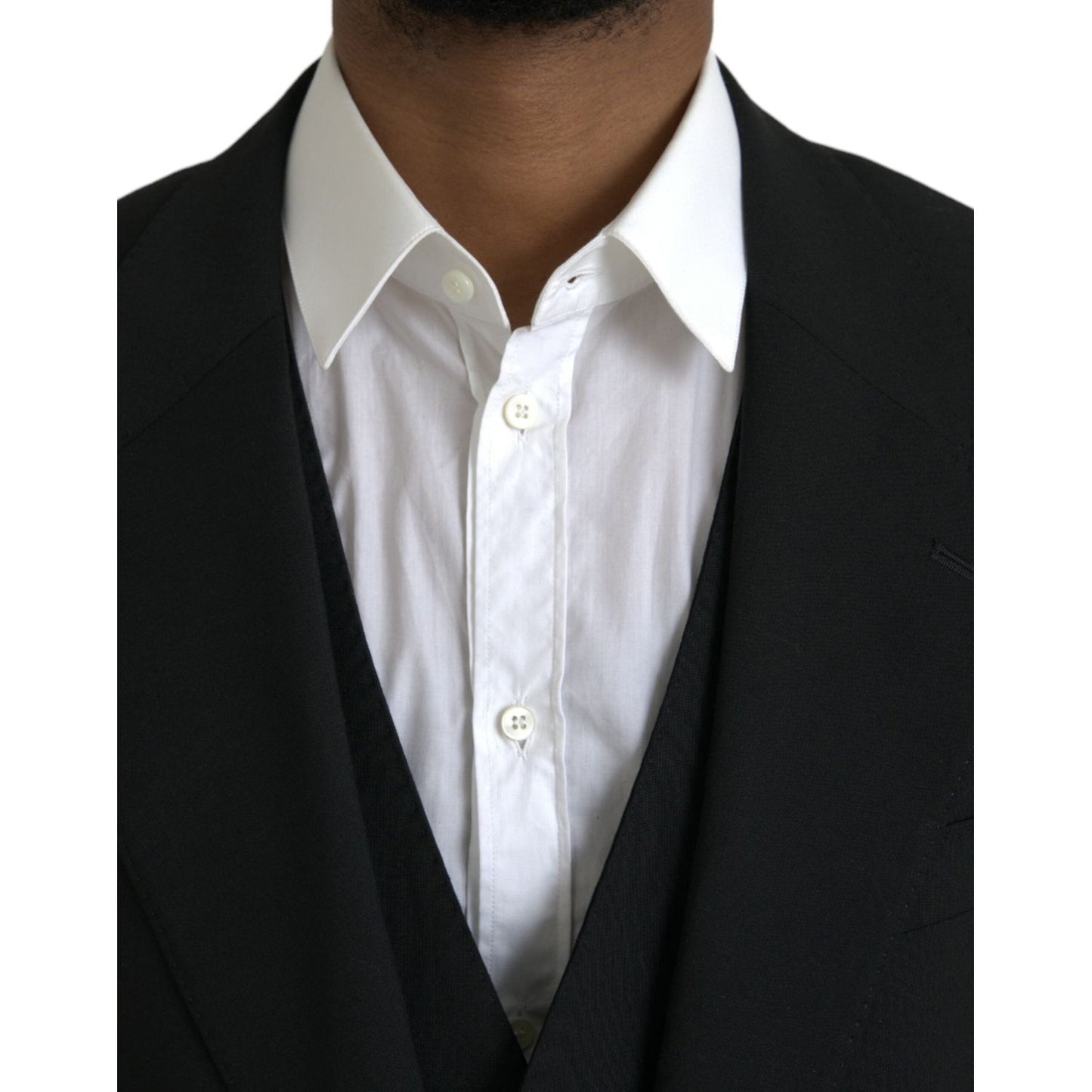 Dolce & Gabbana Black Polyester STAFF Formal 3 Piece Suit KOS2231-54