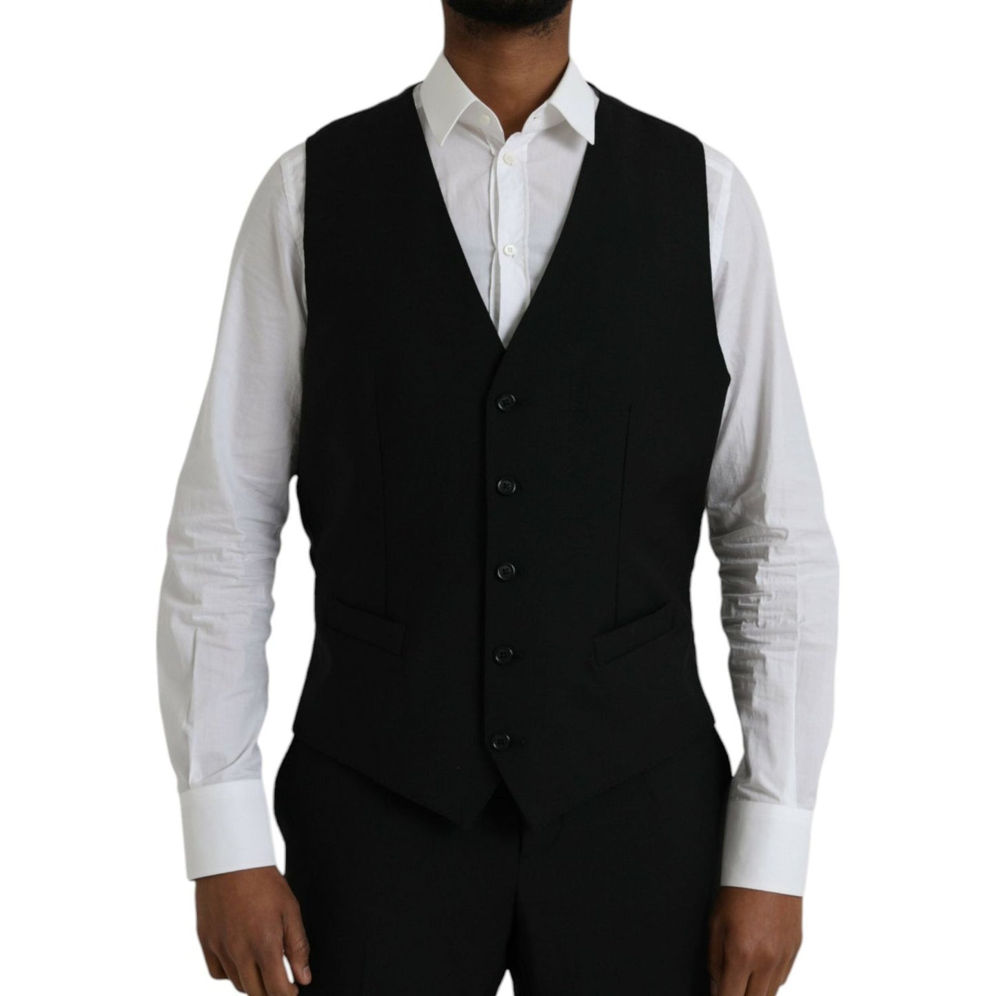 Dolce & Gabbana Black Polyester STAFF Formal 3 Piece Suit KOS2231-54
