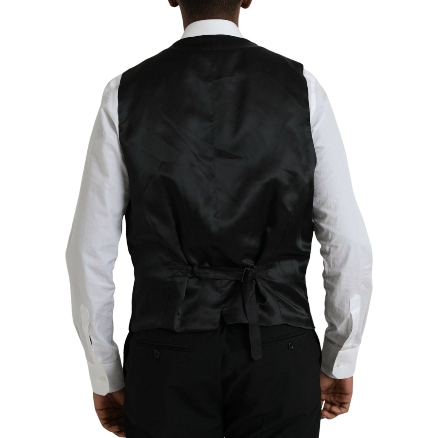Dolce & Gabbana Black Polyester STAFF Formal 3 Piece Suit KOS2231-54