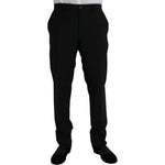 Dolce & Gabbana Black Polyester STAFF Formal 3 Piece Suit KOS2231-54
