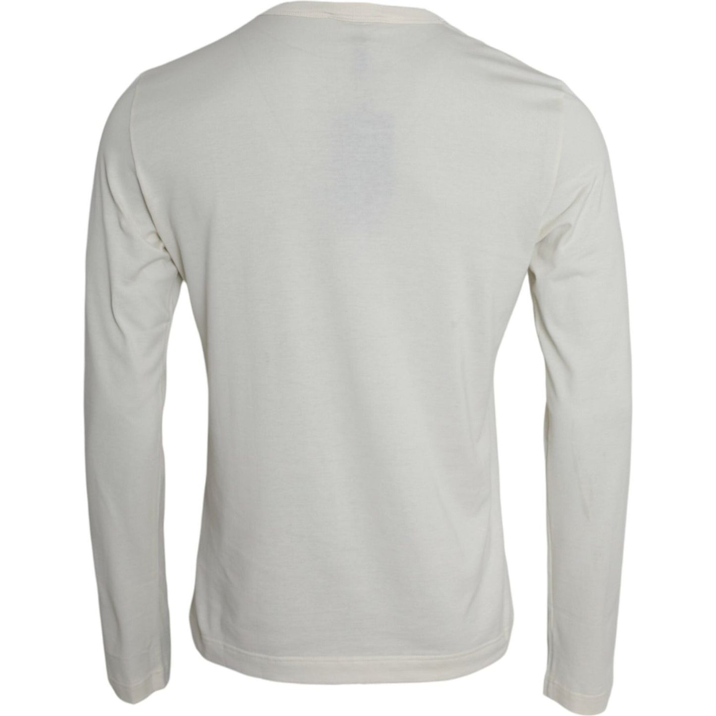 Dolce & Gabbana Off White Cotton Round Neck Pullover Sweater TSH84667-44