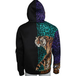 Dolce & Gabbana Multicolor Tiger Hooded Sweatshirt Sweater TSH85061-44
