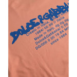 Dolce & Gabbana Coral Cotton Logo Print Short Sleeve T-shirt TSH84572-46