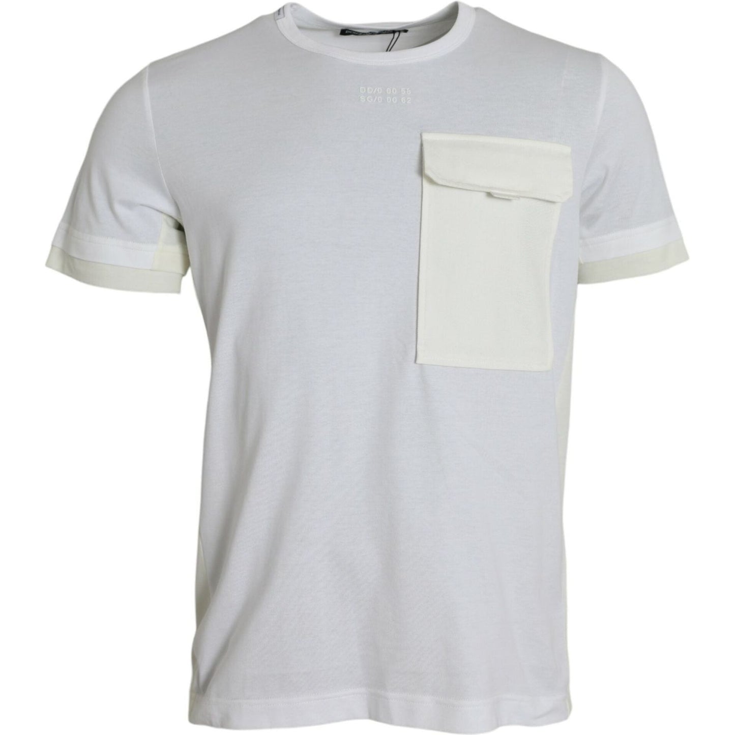 Dolce & Gabbana White Cotton Pocket Short Sleeves T-shirt TSH84611-48