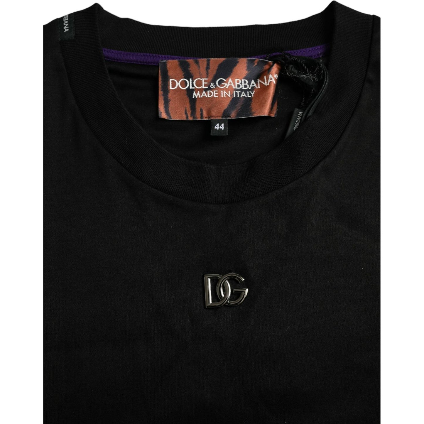 Dolce & Gabbana Multicolor Tiger Print Cotton Short Sleeves T-shirt TSH84618-44
