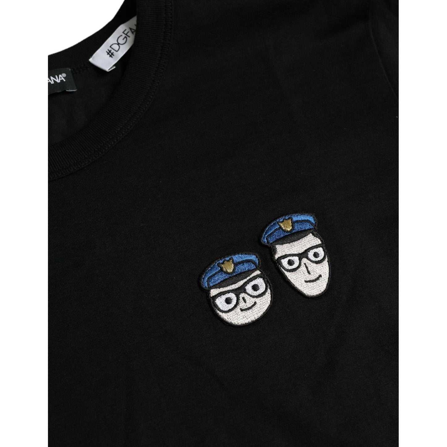 Dolce & Gabbana Black #DGFamily Cotton Crew Neck T-shirt TSH84620-46