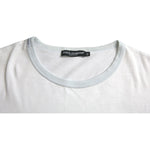 Dolce & Gabbana White Cotton Round Neck Short Sleeve T-shirt TSH84911-52