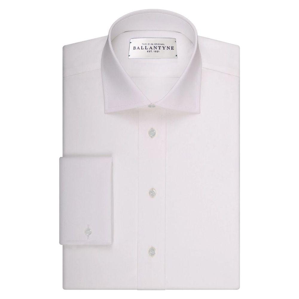 Ballantyne White Cotton Men's Shirt BA-12354-IT38 | XS
