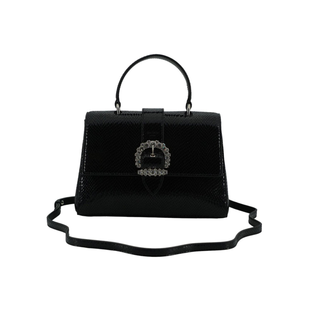 Jimmy Choo Black Leather Top Handle Shoulder Bag 194611477389