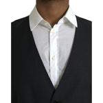 Dolce & Gabbana Black Wool Waistcoat Dress Formal Vest TSH851986-54