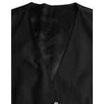 Dolce & Gabbana Black Wool Waistcoat Dress Formal Vest TSH851986-54