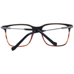 Hackett Brown Men Glasses Frame, full-rim square acetate design, 53-18-140 size, brown color with demo plastic lenses, includes branded case.