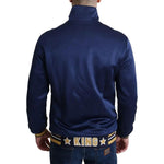 Dolce & Gabbana Blue Heraldic Patch Striped King Bee Sweater JKT7883-50