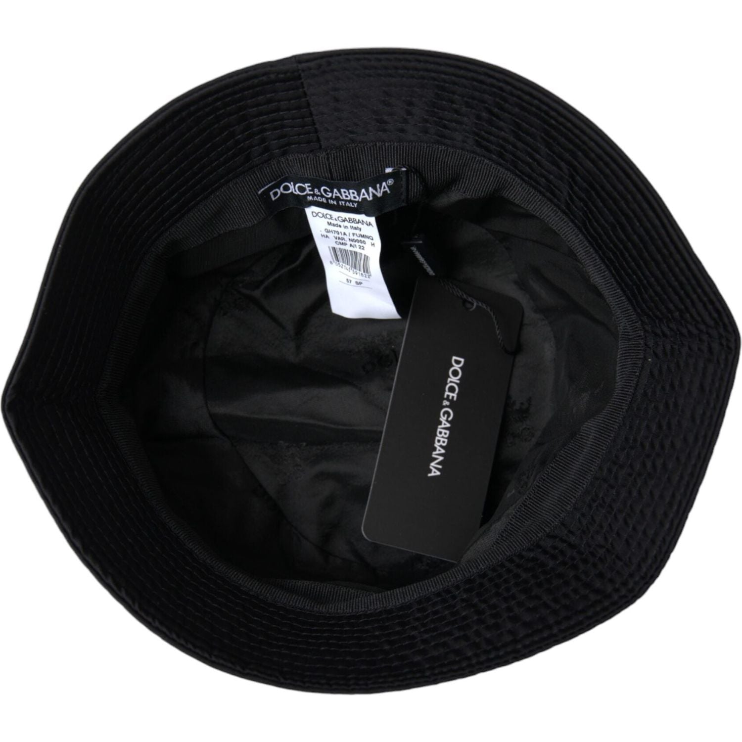 Dolce & Gabbana Black Wide Brim Cap Bucket Hat Men