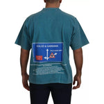 Dolce & Gabbana Blue Logo Print Crewneck Tee Cotton T-shirt TSH83080-44