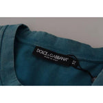 Dolce & Gabbana Blue Logo Print Crewneck Tee Cotton T-shirt TSH83080-44
