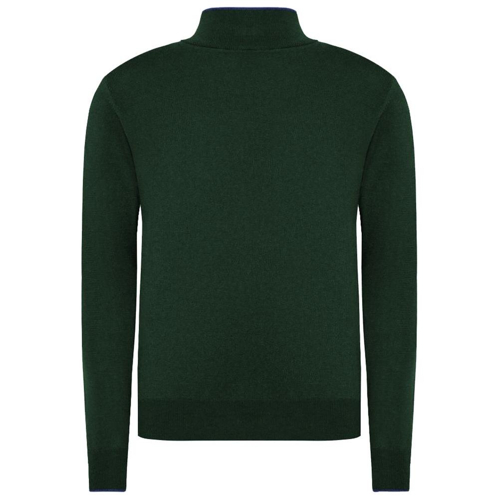 La Martina Green Wool Men Sweater LA-13106-XXL