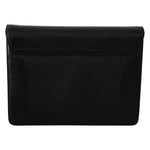 Dolce & Gabbana Black Leather Gold Metal Mini Women Purse Bag Lucia Wallet VAS12392