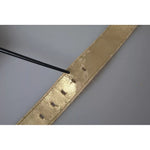 Dolce & Gabbana Gold Satin Leather Oval Metal Buckle Belt WMB327-85