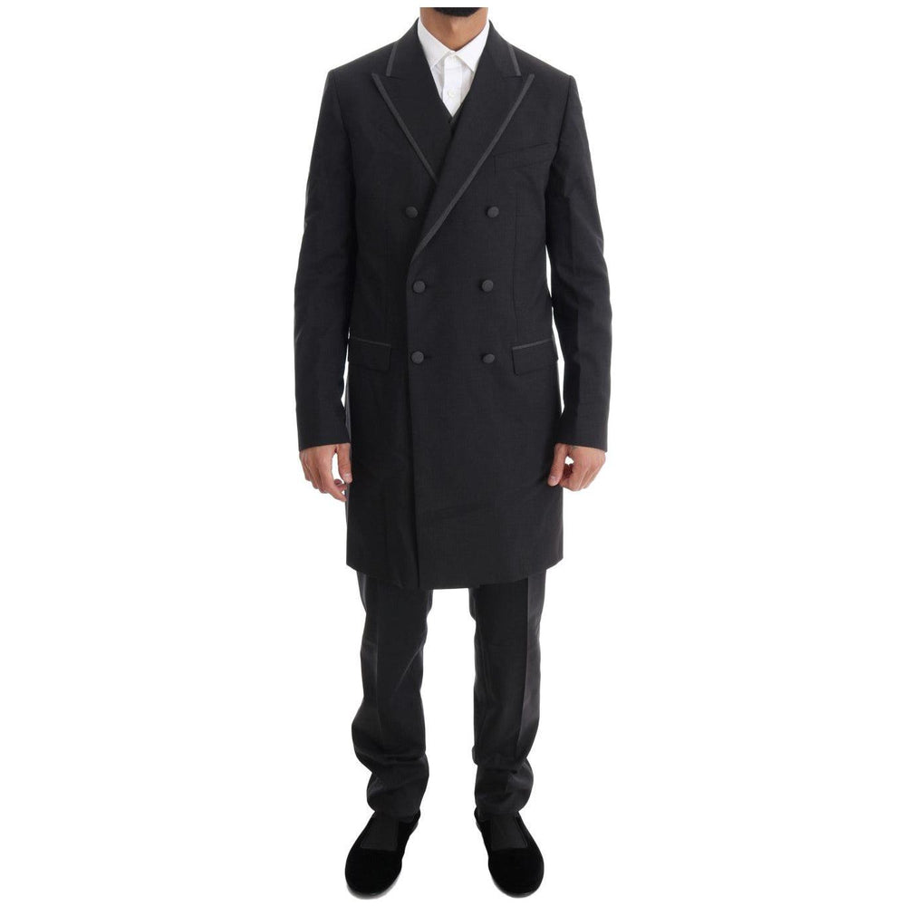 Dolce & Gabbana Gray Wool Stretch 3 Piece Two Button Suit KOS1093-1