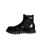 Dolce & Gabbana Black Belted DG Logo Men Chelsea Boots Shoes