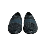 Dolce & Gabbana Blue Woven Leather Slip On Loafers Men Shoes