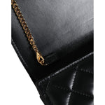 Versace Black Quilted Nappa Leather Crossbody Shoulder Bag