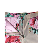 Dolce & Gabbana Beige Floral Jacquard High Waist Tapered Pants PAN74586-46