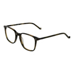 Hackett Brown Men Glasses Frame, full-rim square style in brown plastic, lens size 51-19-145, includes branded case.