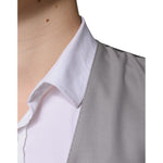 Dolce & Gabbana Light Gray Wool Formal Dress Waistcoat Vest TSH851978-44