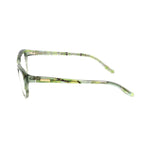 Side view of Emilio Pucci Green Plastic Frames with printed green design, 51/16/130 mm size, temple detail visible.