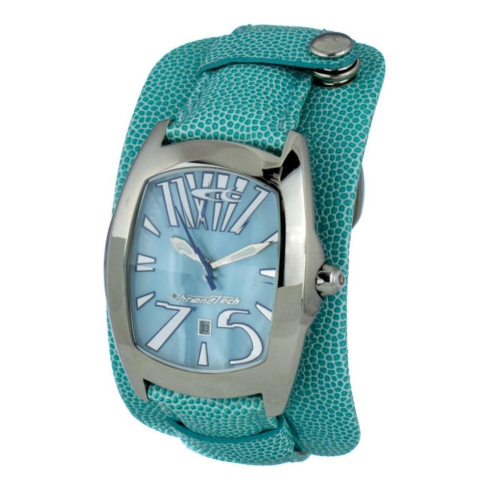 Chronotech Blue Leather Watch
