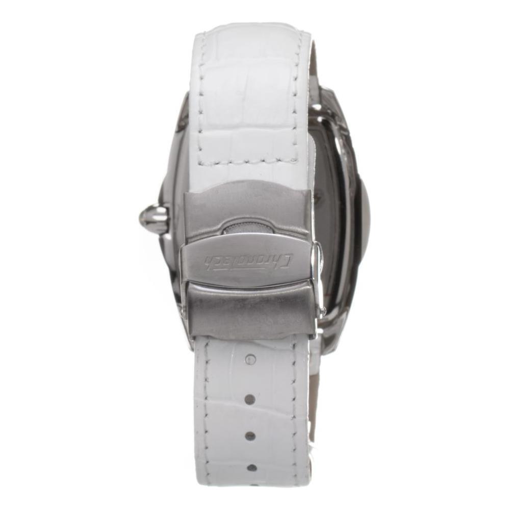 Chronotech White Leather Watch