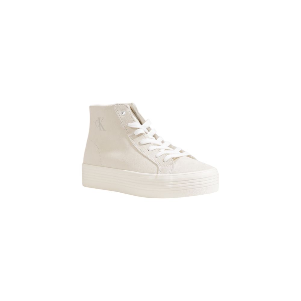 Calvin Klein Jeans Beige Suede Leather Sneaker Calvin Klein Jeans Light Gray