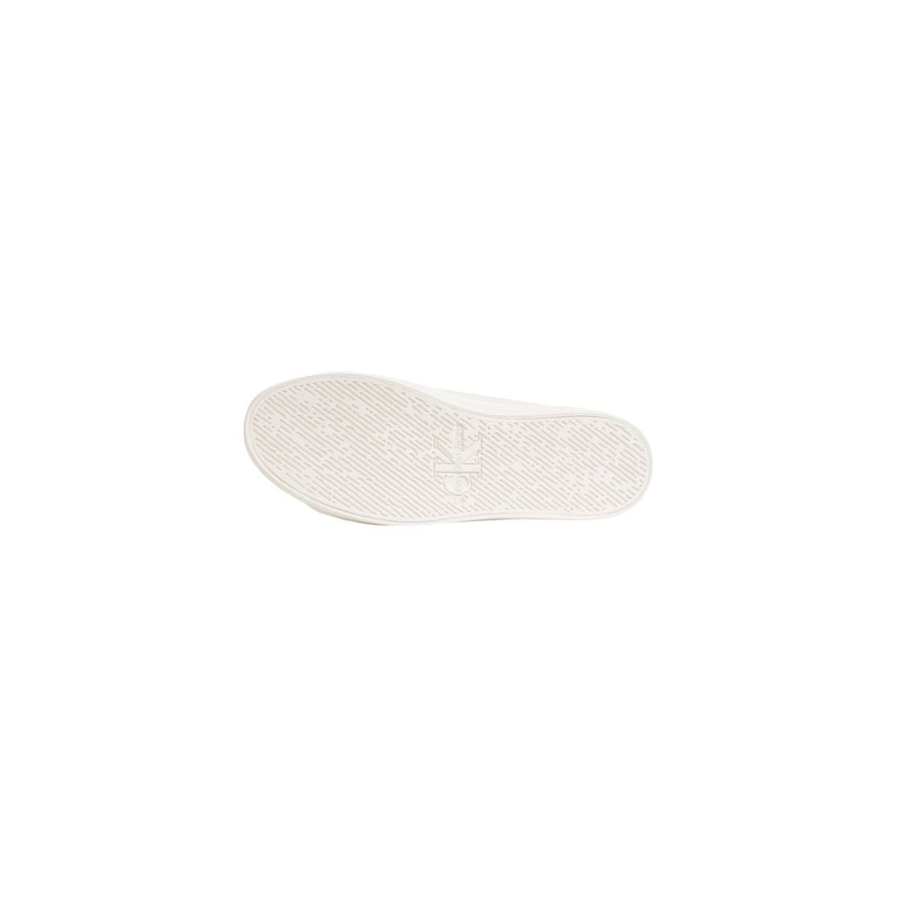 Calvin Klein Jeans Beige Suede Leather Sneaker Calvin Klein Jeans Antique White
