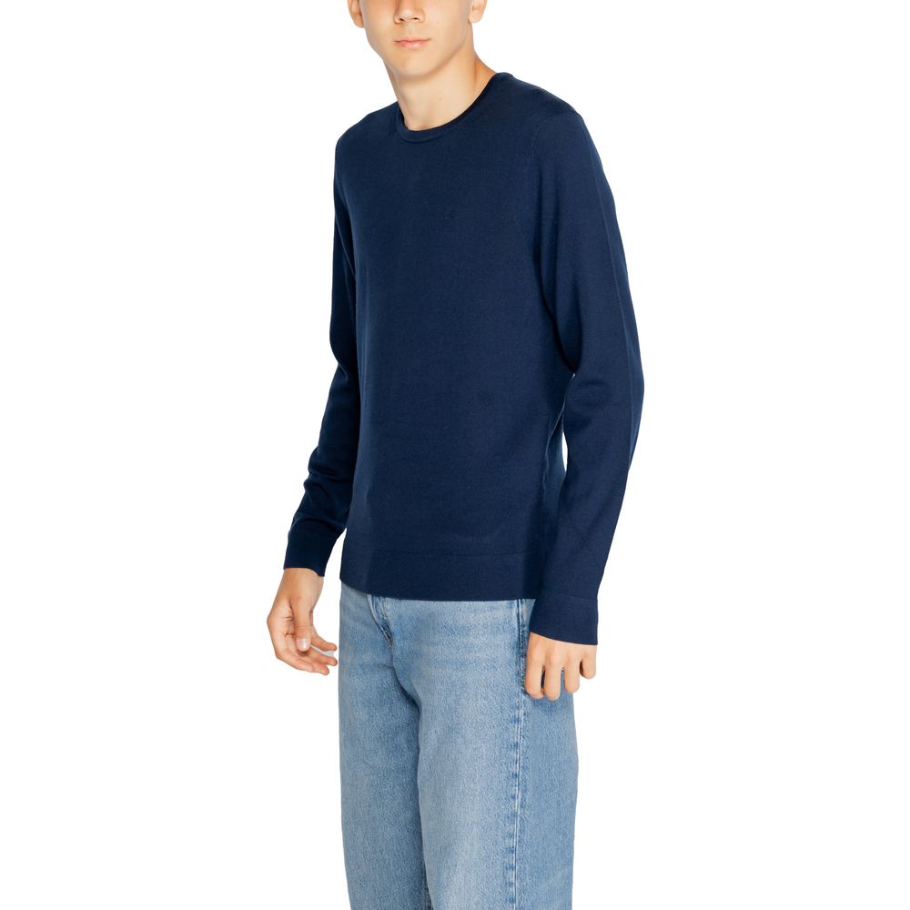 Calvin Klein Blue Recycled Wool T-Shirt Calvin Klein Midnight Blue