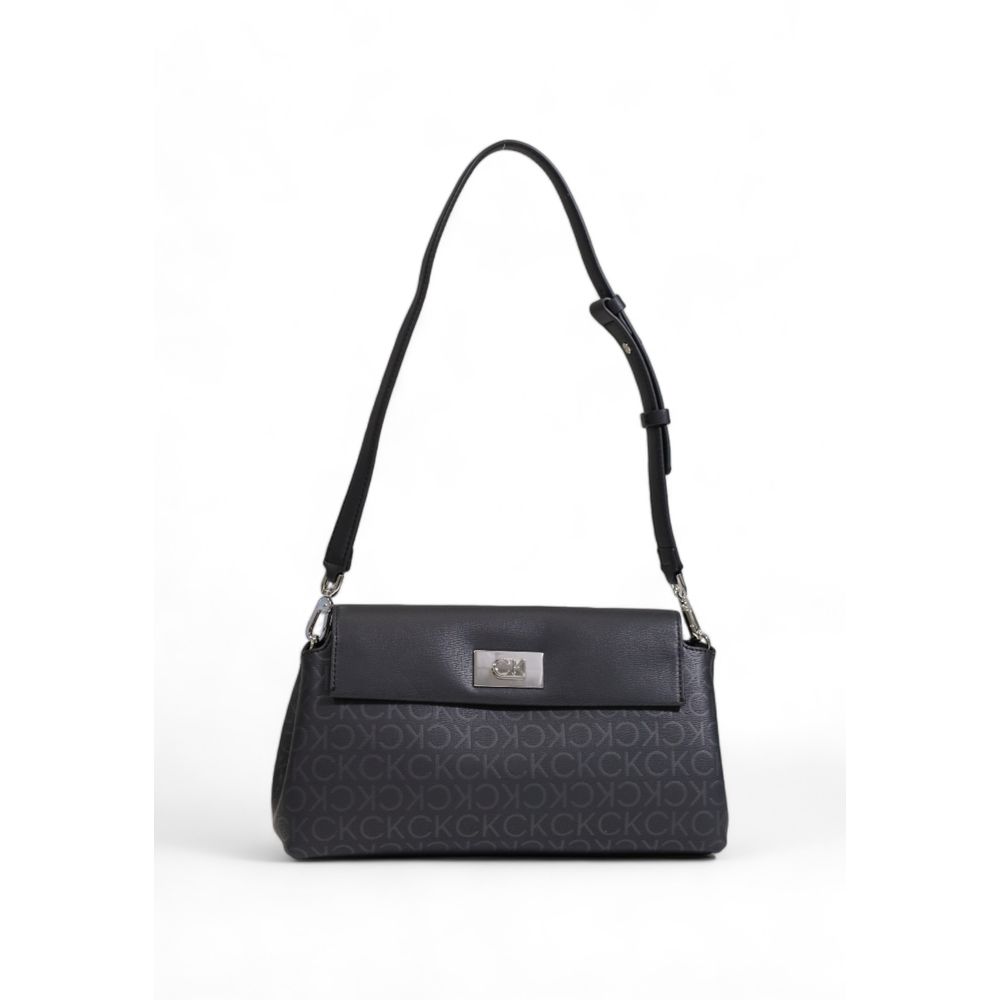 Calvin Klein Black Recycled Polyester Handbag Calvin Klein White Smoke