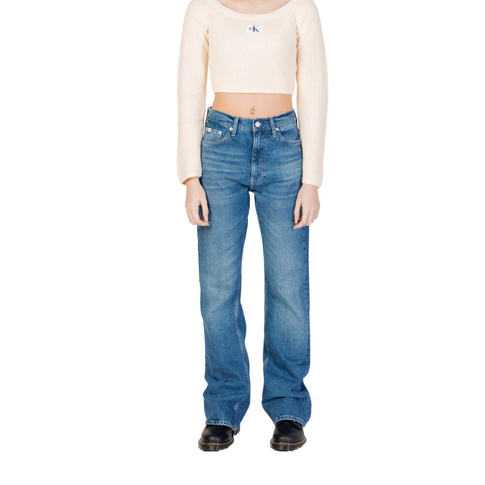 Calvin Klein Jeans Blue Cotton Mom Jean