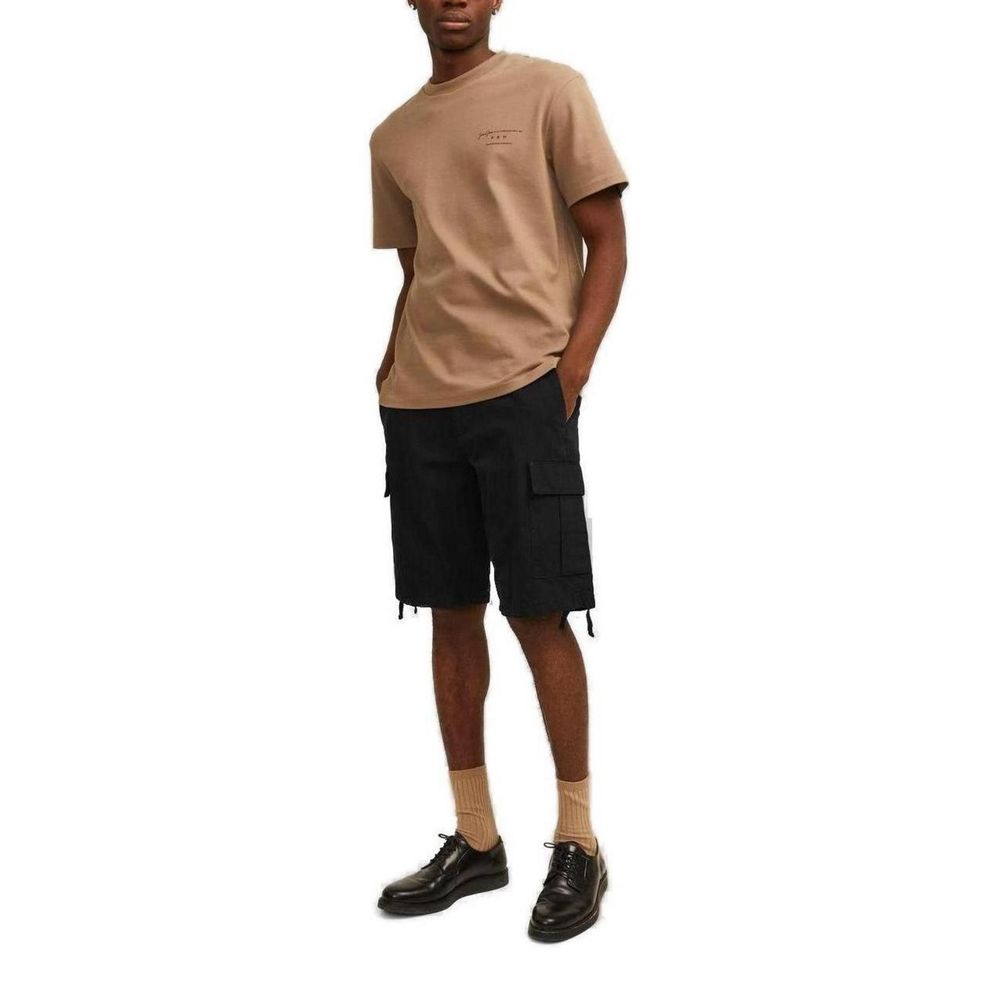 Jack Jones Black Cotton Bermuda Shorts