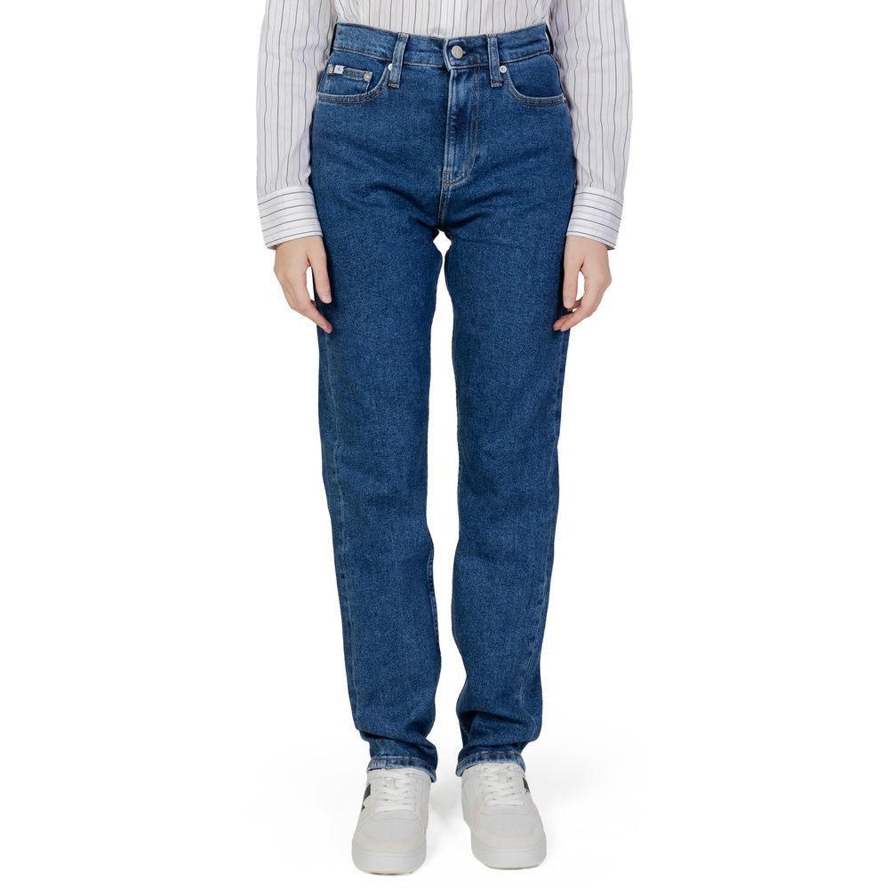 Calvin Klein Jeans Blue Cotton Slim Fit Jean
