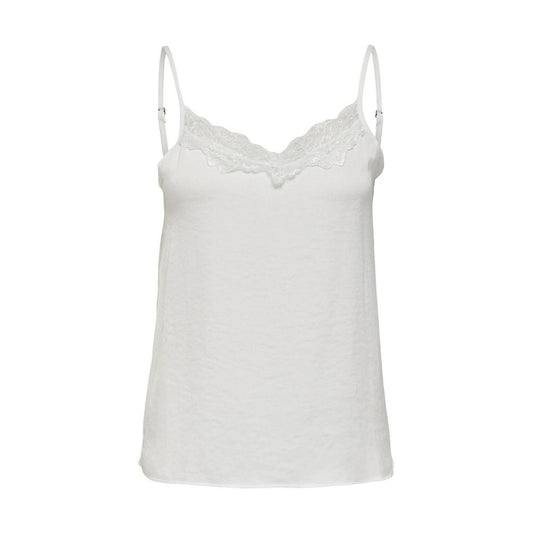 Jacqueline De Yong White Polyester Tank Top