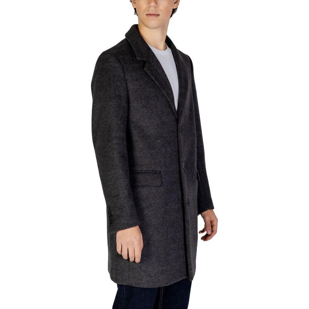 Antony Morato Gray Polyester Coat