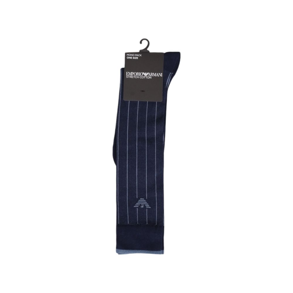 Emporio Armani Underwear Blue Cotton Sock Emporio Armani Underwear Dark Slate Gray